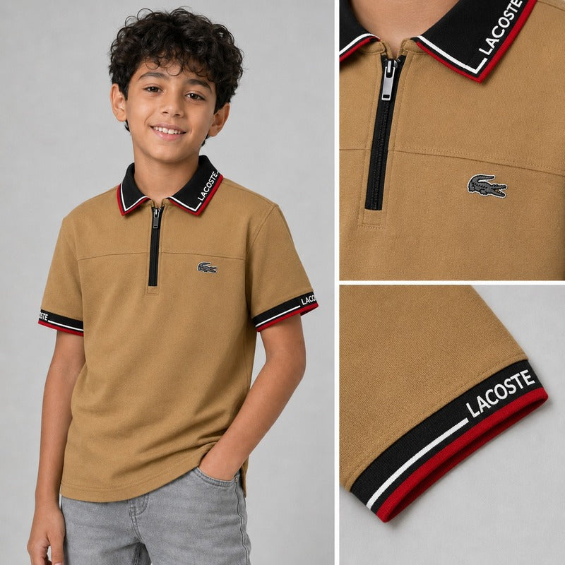 Lacoste Junior Zip Polo Shirt