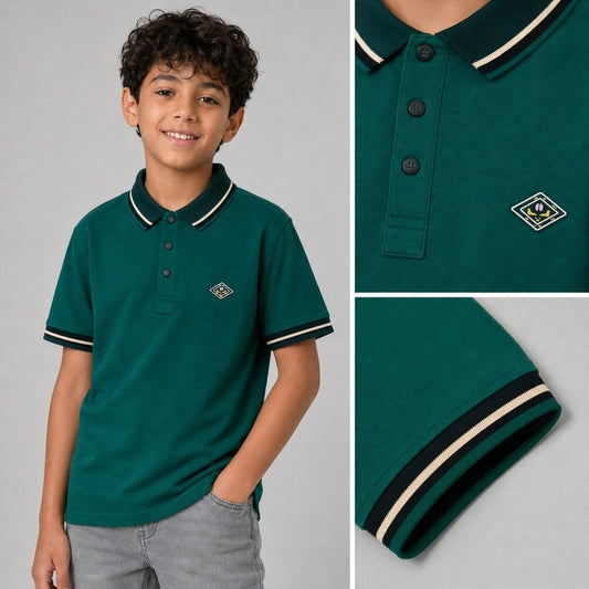 Boys’ Classic Contrast Trim Polo Shirt