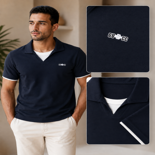Gucci Men’s Open Collar Polo Shirt