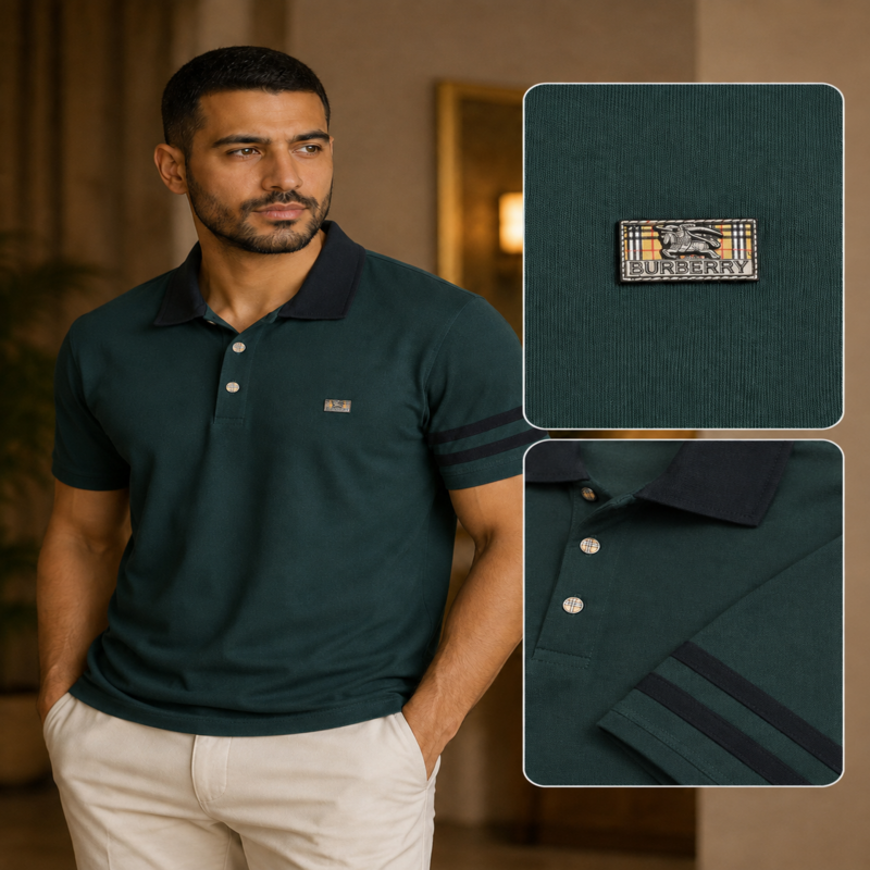 Burberry Men’s Contrast Trim Polo Shirt