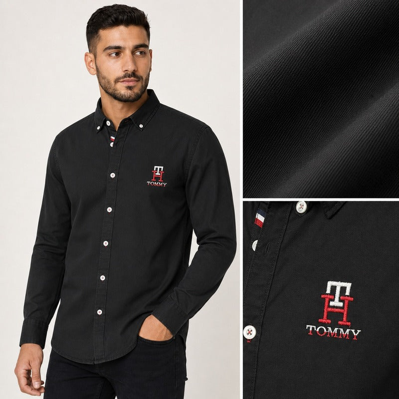 Tommy Hilfiger Black Cotton Shirt
