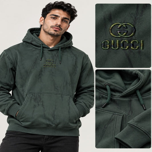 Gucci Vintage Washed Embroidered Logo Hoodie