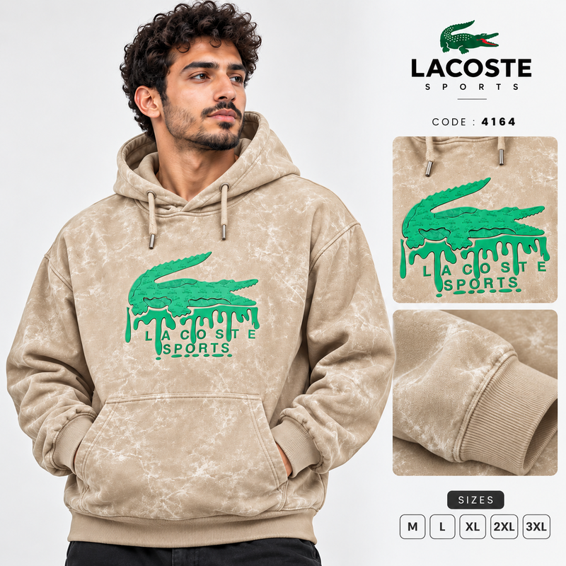 Lacoste Men's Vintage Washed Crocodile Graphic Hoodie – Sports Edition