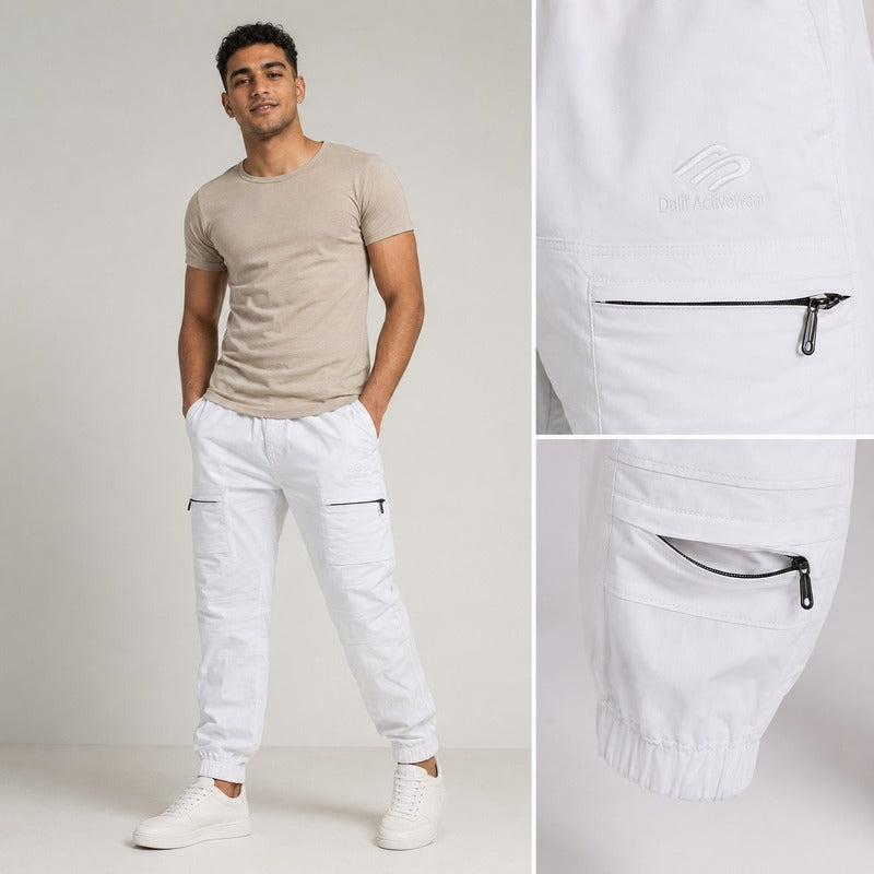 Balenciaga Men’s Zip Pocket Cargo Jogger Pants