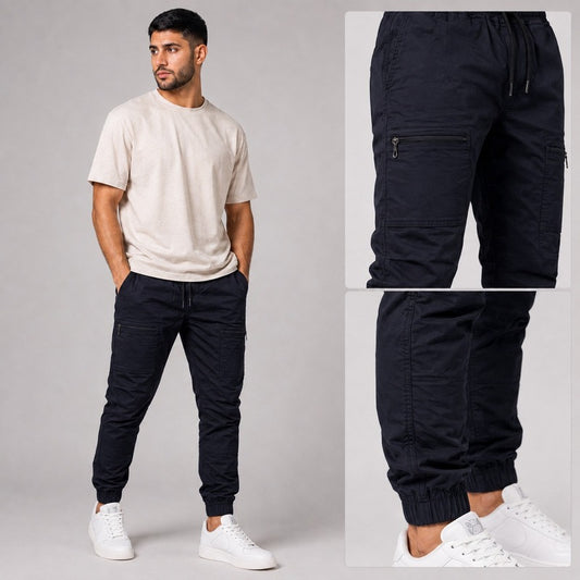 Balenciaga Men’s Zip Pocket Cargo Jogger Pants
