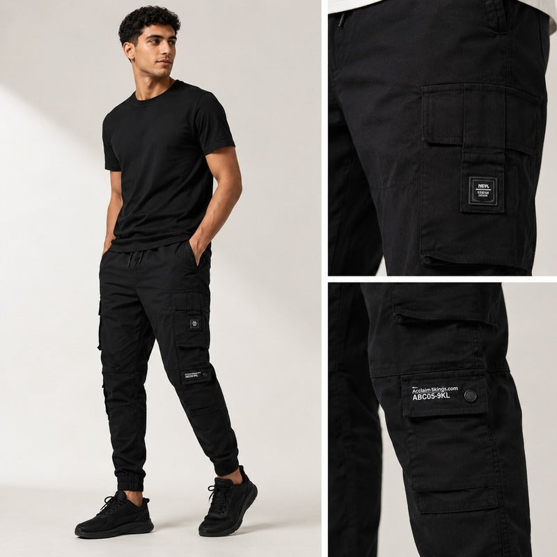 Versace Men’s Multi-Pocket Cargo Jogger Pants