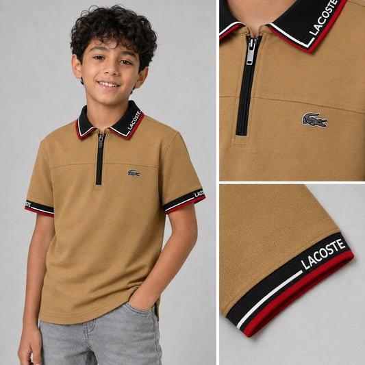 Lacoste Junior Zip Polo Shirt