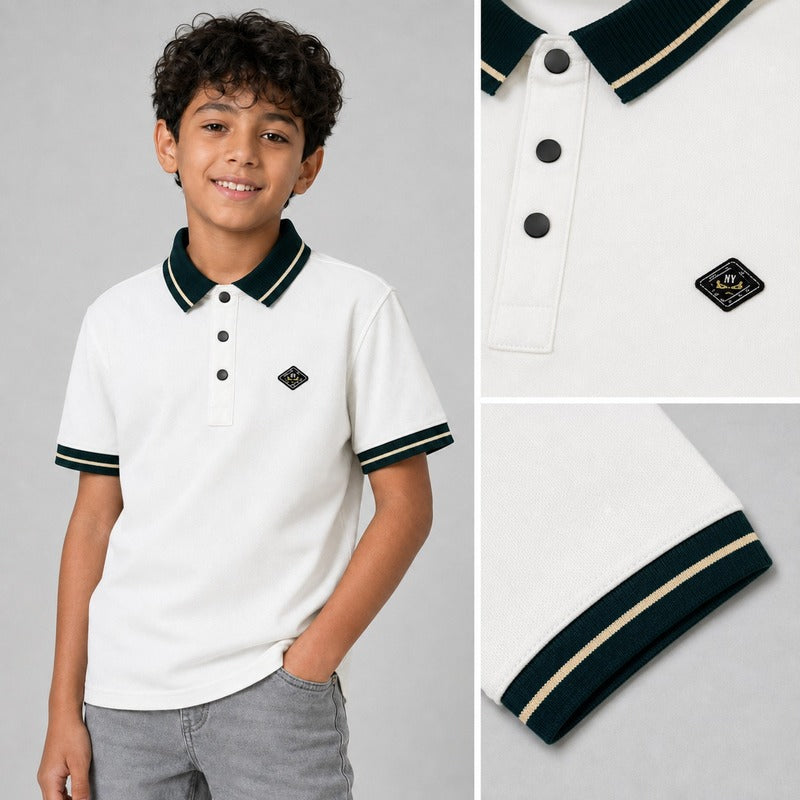 Boys’ Classic Contrast Trim Polo Shirt