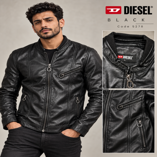 Diesel Men's Urban Leather-Look Biker Jacket