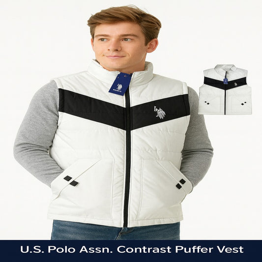 U.S. Polo Assn. Contrast Puffer Vest