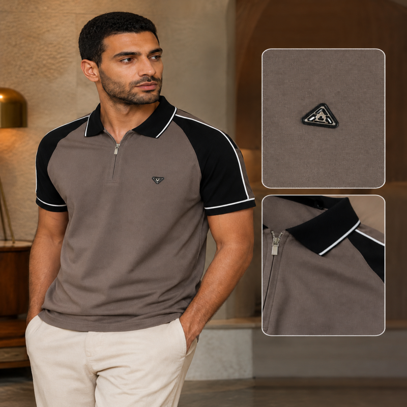 Loewe Men’s Raglan Zip Polo Shirt