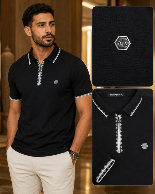 Armani Exchange Men’s Signature Trim Polo Shirt