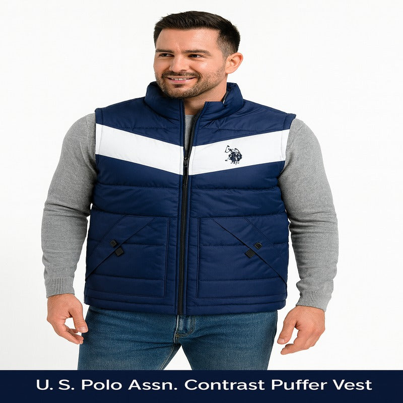 U.S. Polo Assn. Contrast Puffer Vest