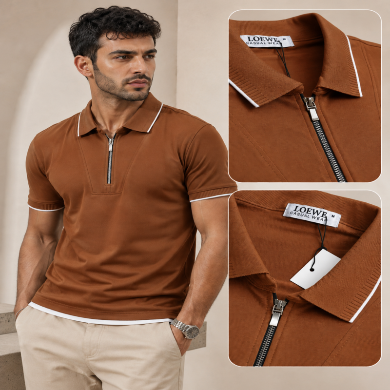 Loewe Men’s Zip Polo Shirt – Signature Edition