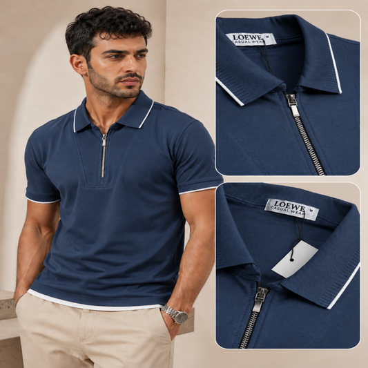 Loewe Men’s Zip Polo Shirt – Signature Edition