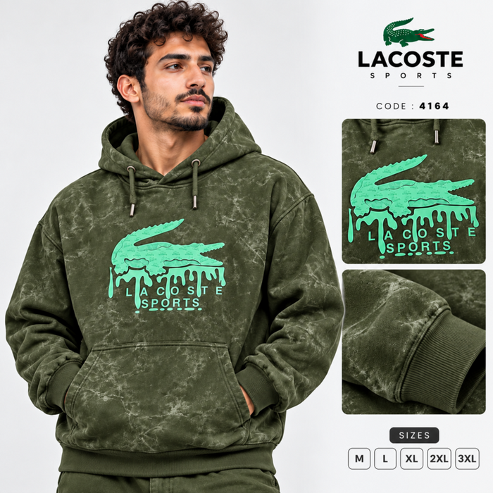 Lacoste Men's Vintage Washed Crocodile Graphic Hoodie – Sports Edition