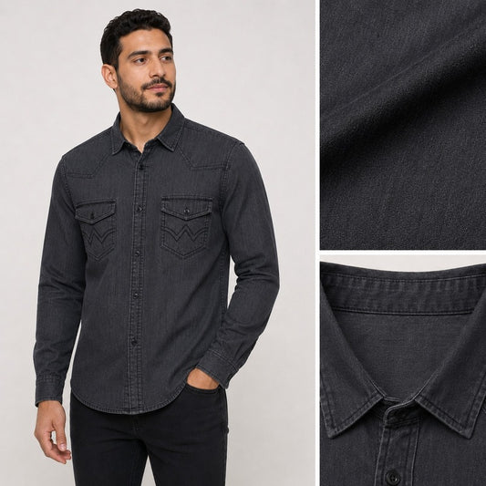 Gucci Washed Black Denim Shirt