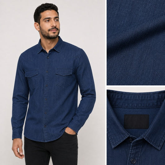 Gucci Classic Navy Denim Shirt