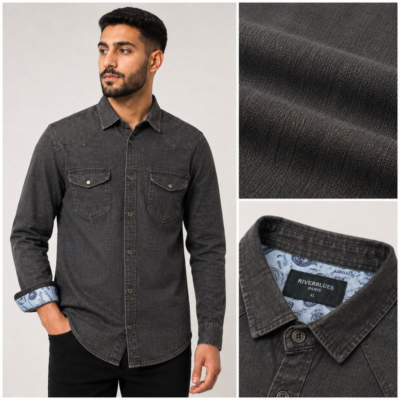 Givenchy Light Brown Washed Denim Shirt