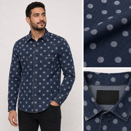 Champion Polka Dot Denim Shirt