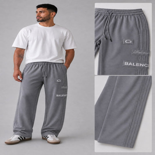 Balenciaga Men’s Wide Leg Logo Sweatpants