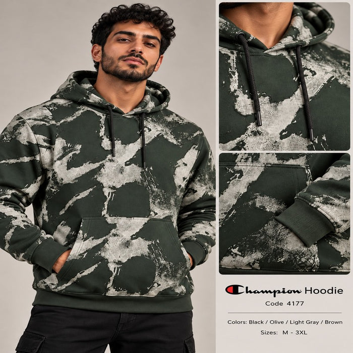 Champion Marble Print Pullover Hoodie