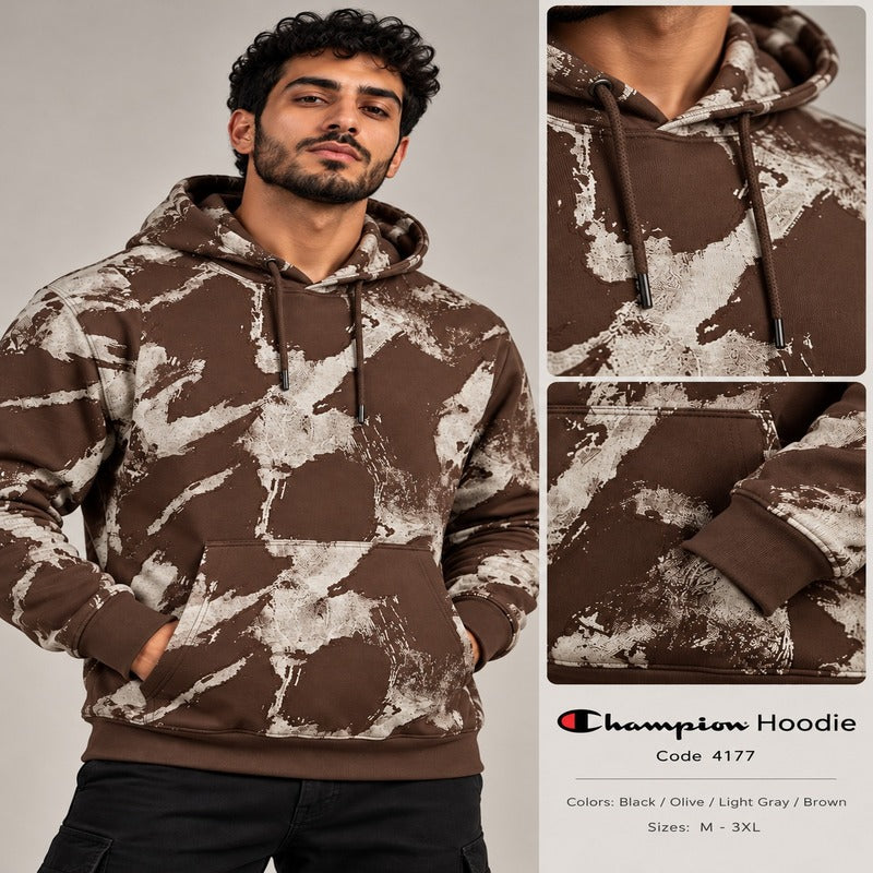 Champion Marble Print Pullover Hoodie