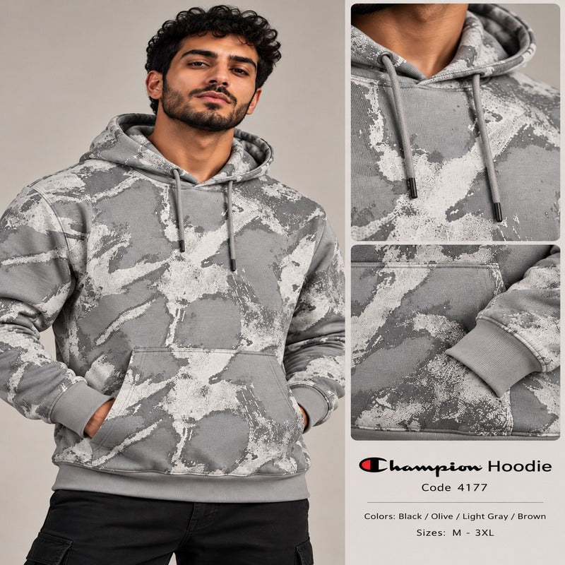 Champion Marble Print Pullover Hoodie