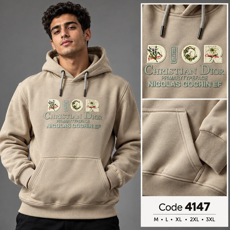 Dior Premium Graphic Print Pullover Hoodie