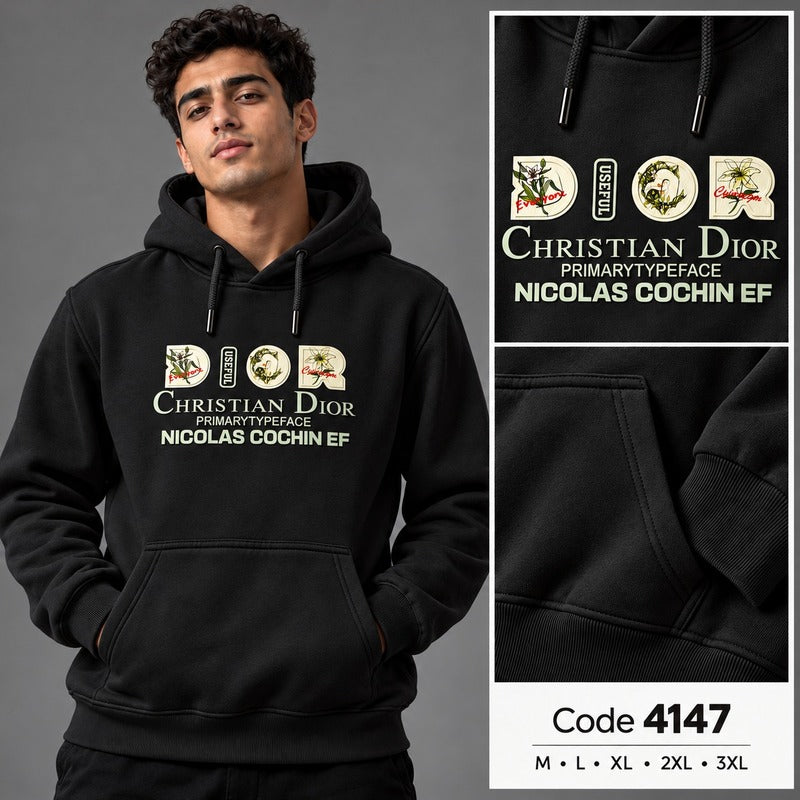 Dior Premium Graphic Print Pullover Hoodie