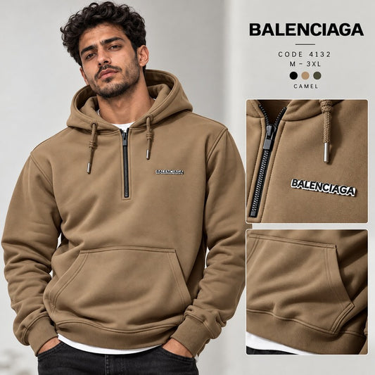 Balenciaga Premium Half-Zip Hoodie
