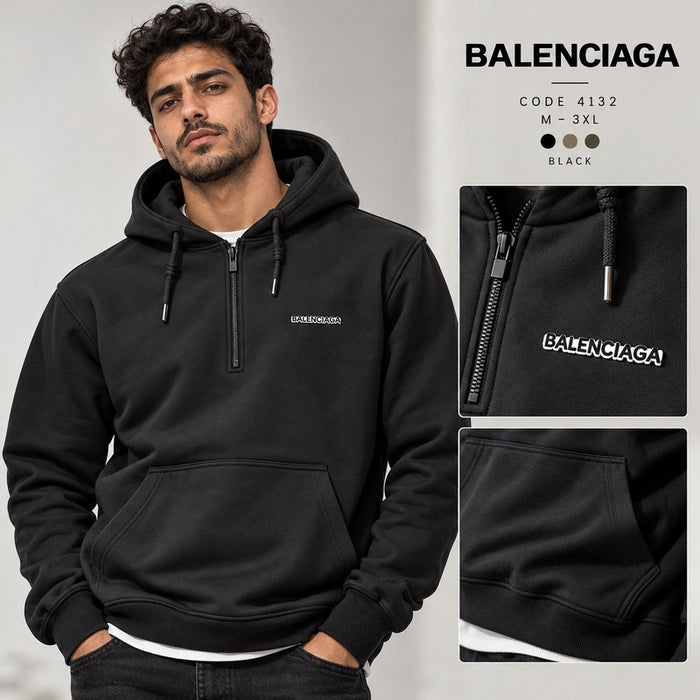 Balenciaga Premium Half-Zip Hoodie