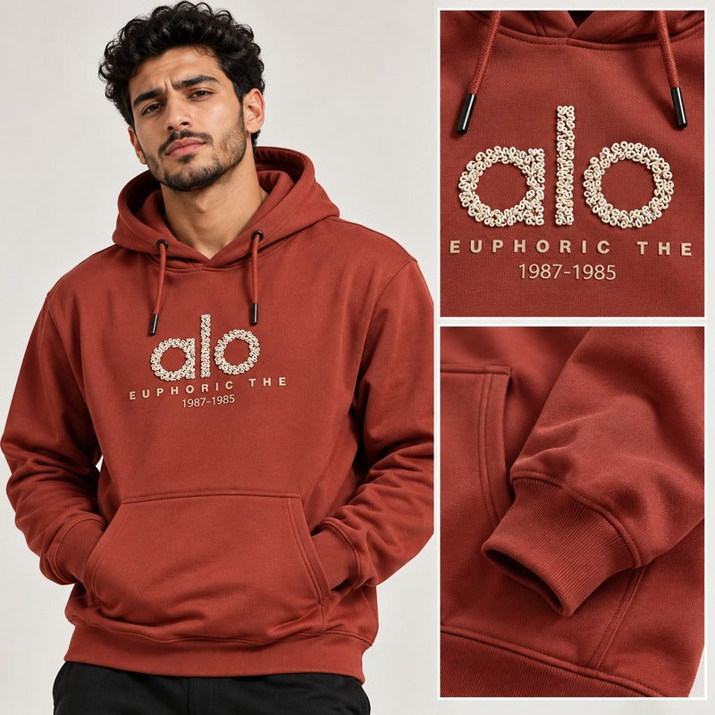ALO Premium Embroidered Logo Hoodie