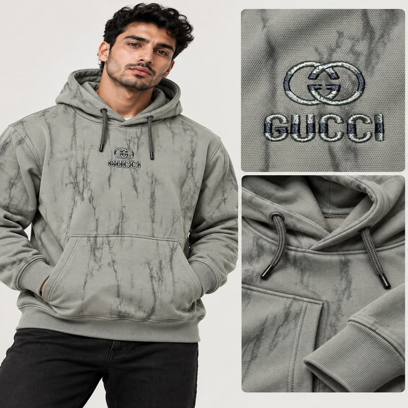 Gucci Vintage Washed Embroidered Logo Hoodie