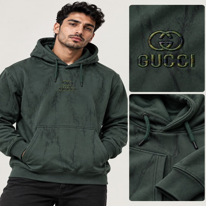 Gucci Vintage Washed Embroidered Logo Hoodie