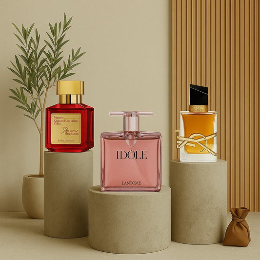 Baccarat rouge 30 ml + idole 30 ml + libre intense 30 ml