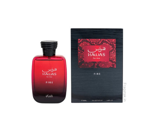 Hawas Fire for men by Rasasi edp with box